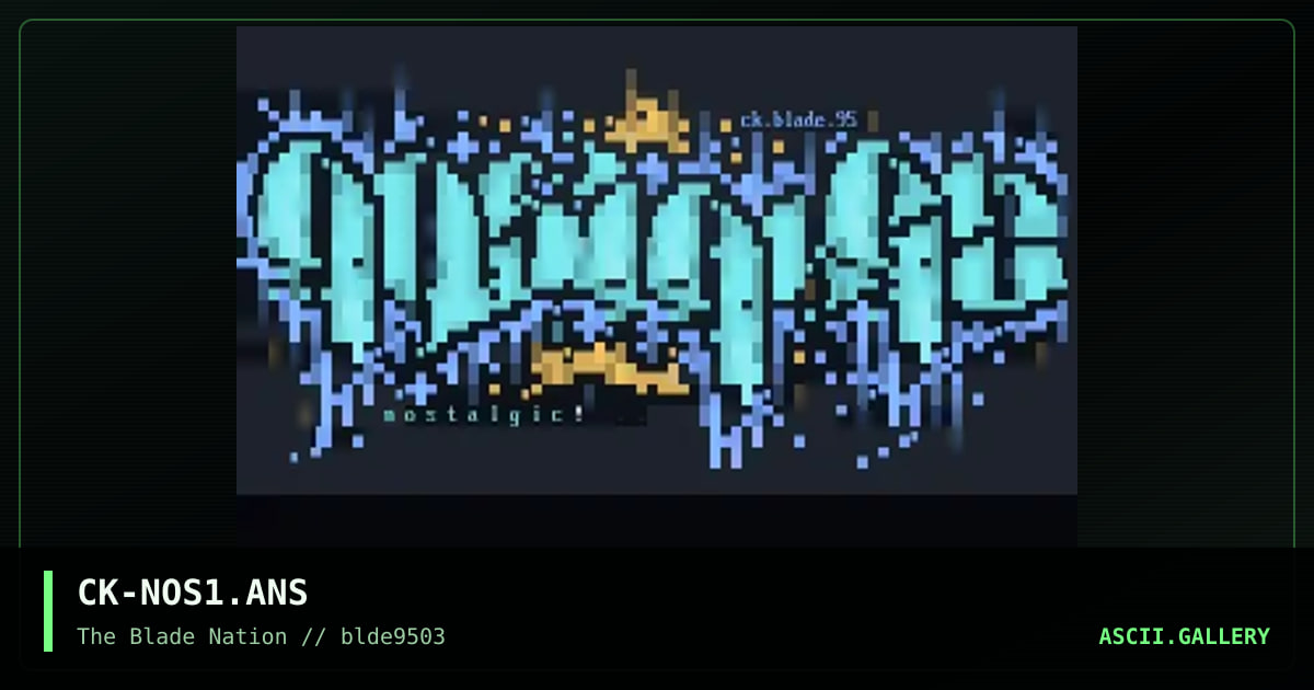 nostalgic!, by chromatik, 1995