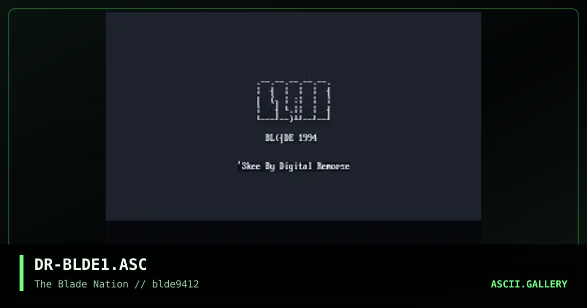 Blade Logo, by digital remorse, 1994