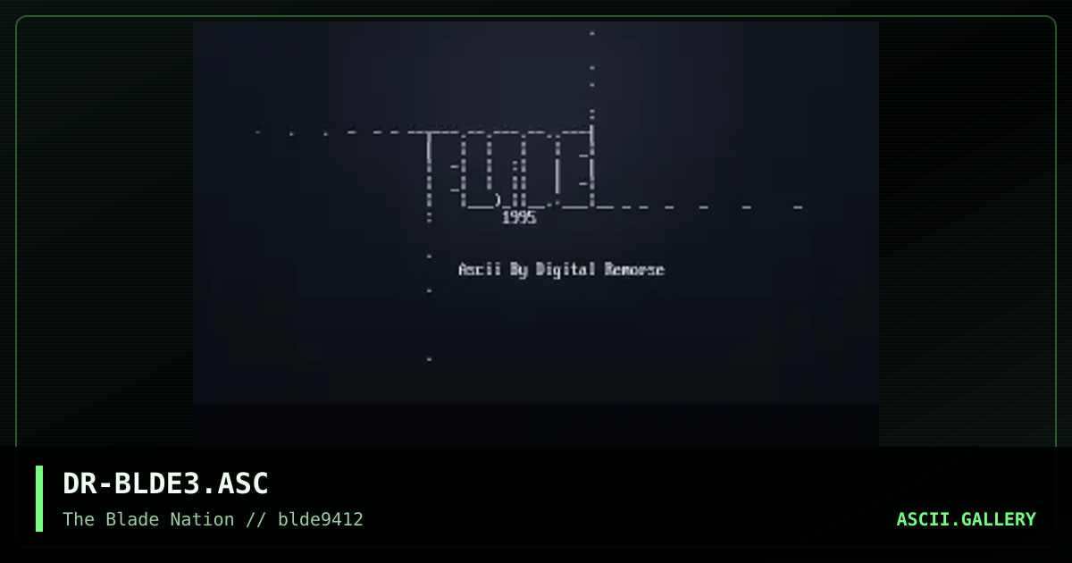 Blade Logo, by digital remorse, 1994