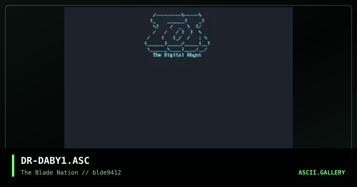 Digital Abyss Logo, by digital remorse, 1994