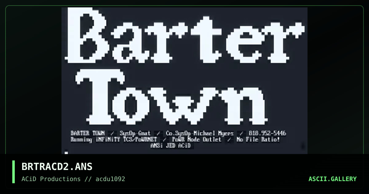 BRTRACD2.ANS, by jed, 1992