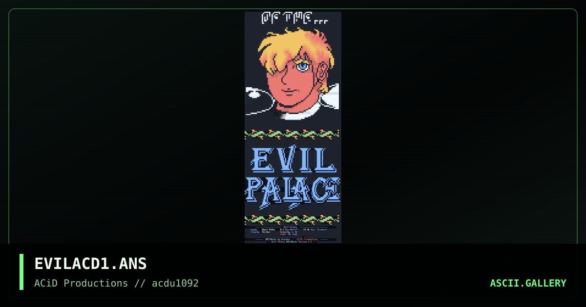 EVILACD1.ANS, by cerebrus, 1992