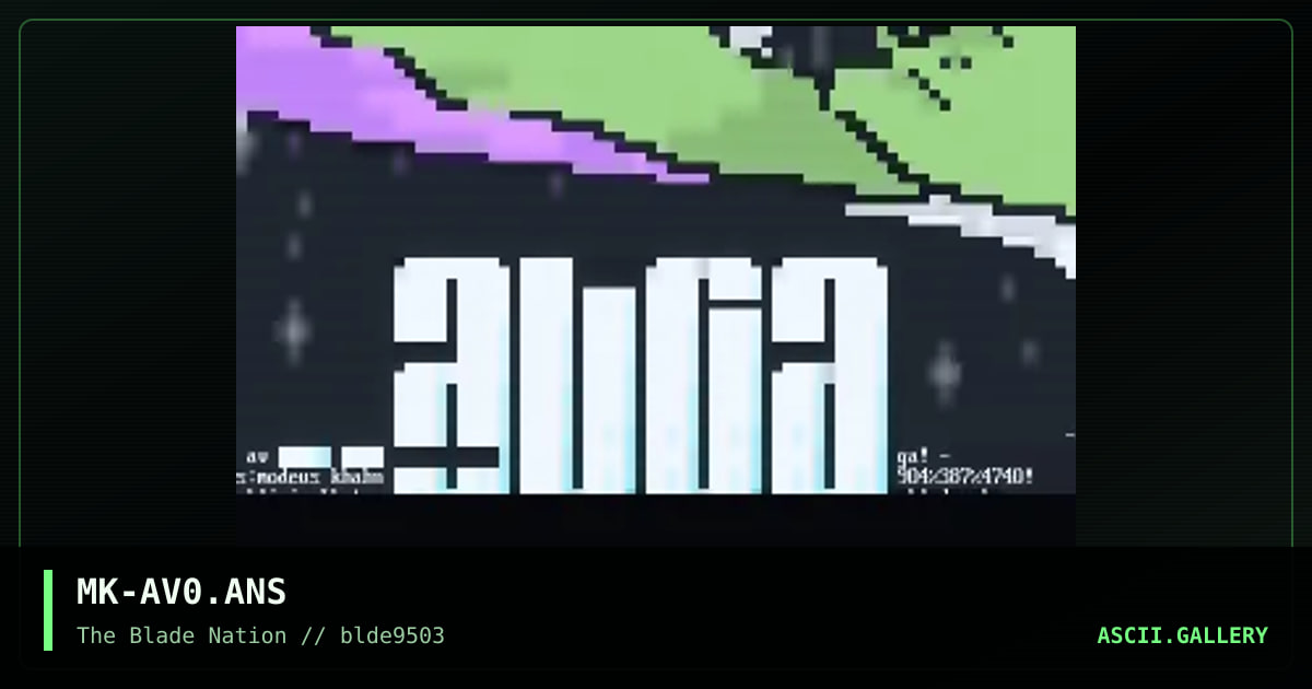 avga!, by modeus khahn, 1995