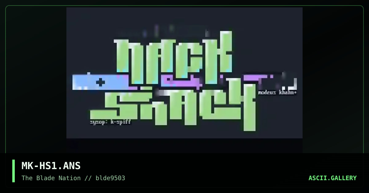 the hack shack, by modeus khahn, 1995
