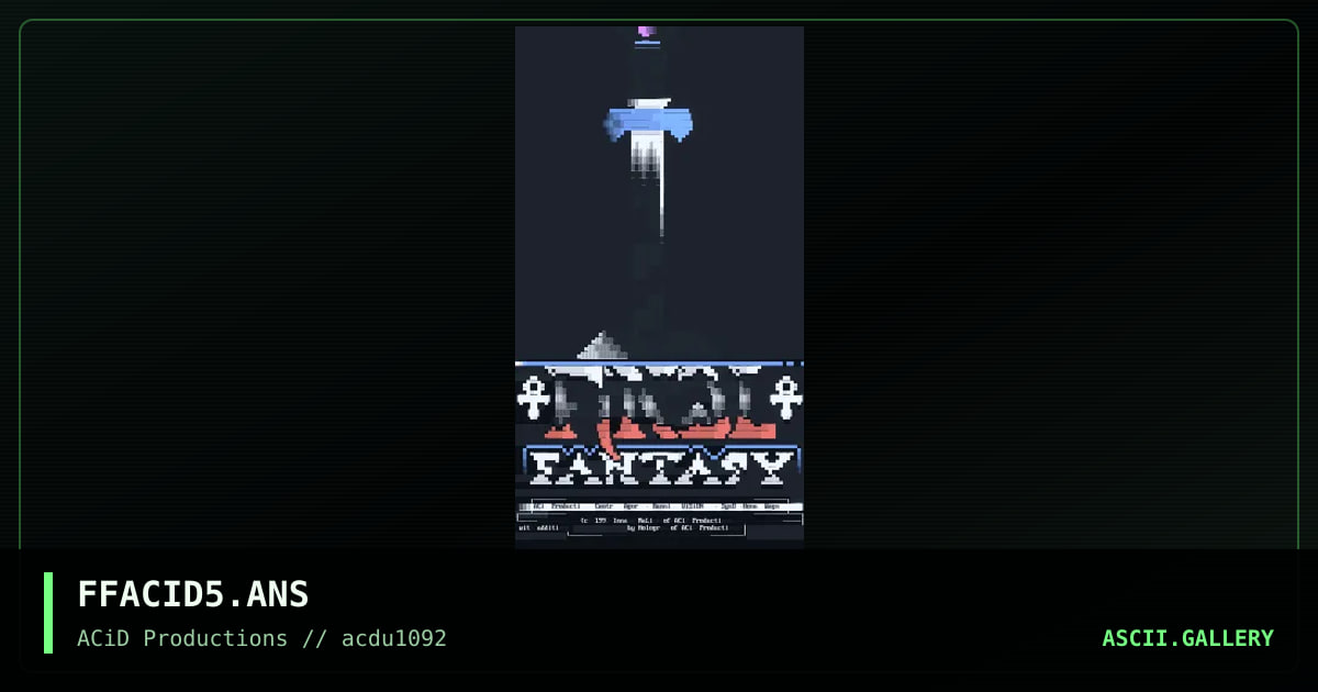 FFACID5.ANS, by innate malice, hologram, 1992