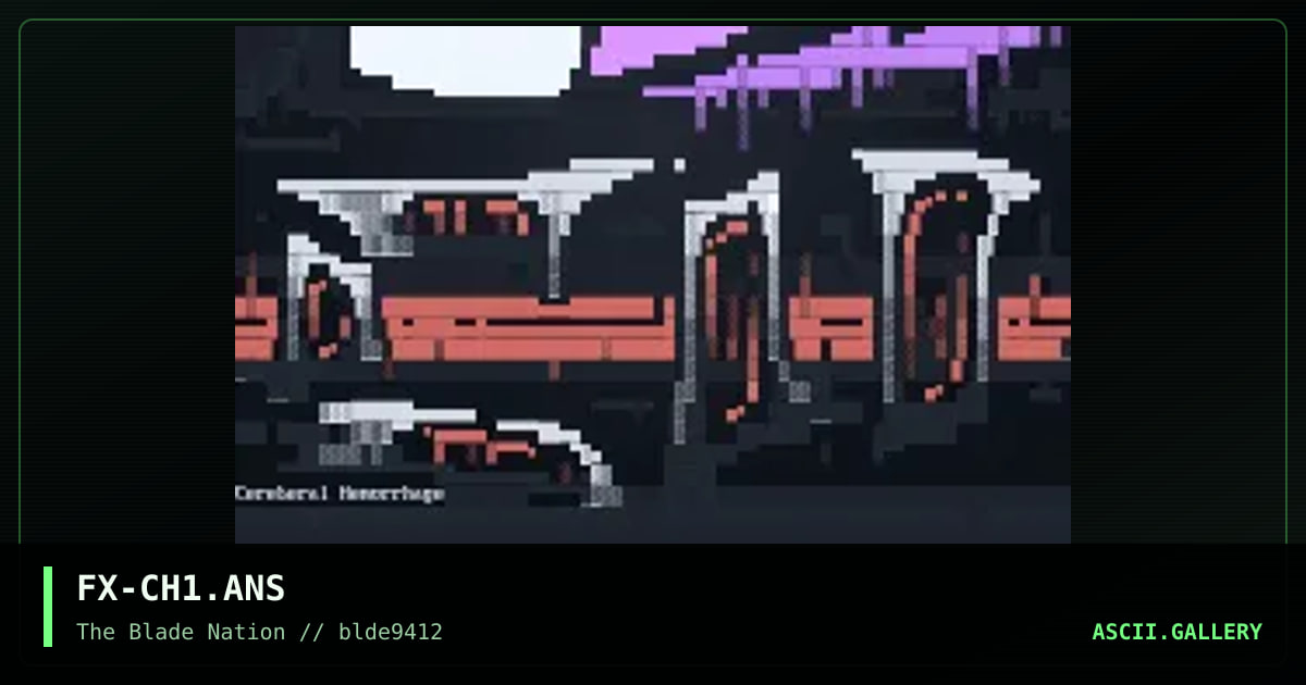 Cereberal Hemorrage, by facsimile, 1994