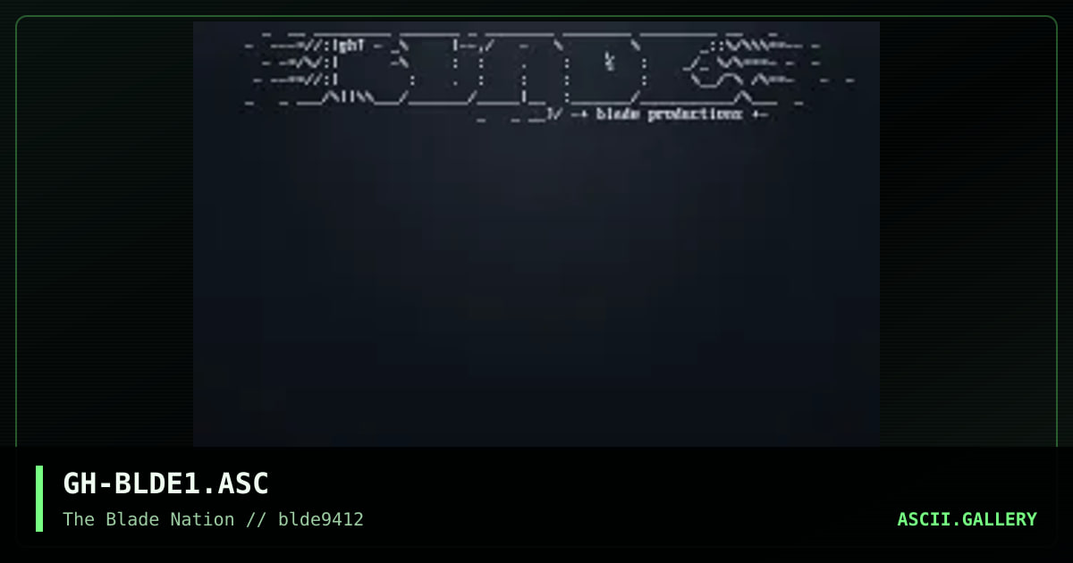Blade Logo, by grey hawk, 1994
