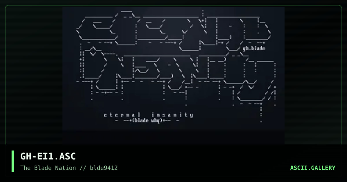 Eternal Insanity Logo, by grey hawk, 1994