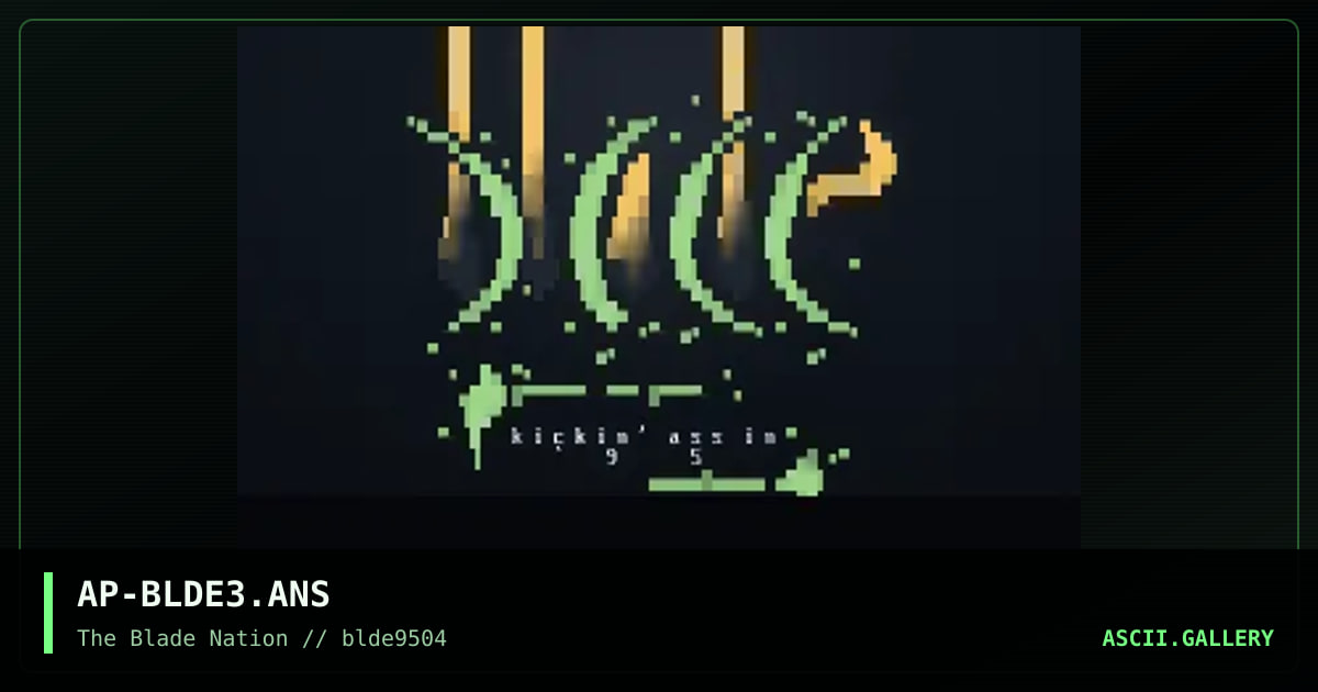 blade logo, by apocalypse, 1995