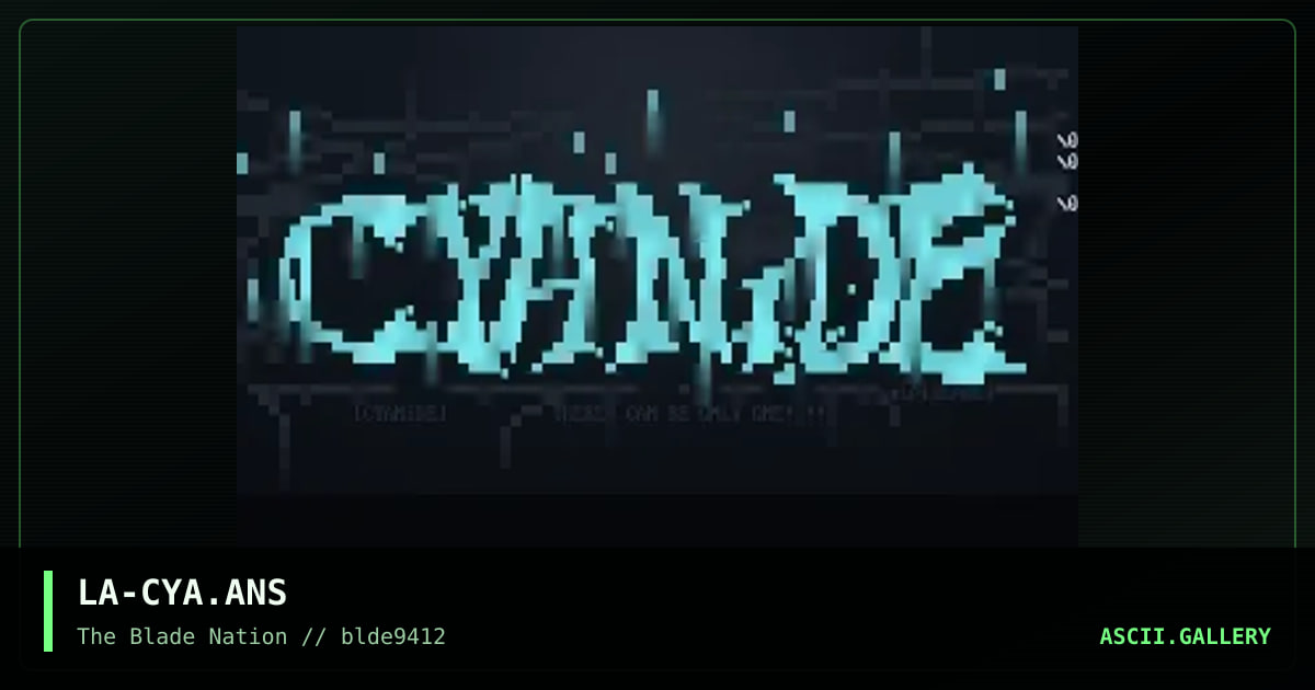 Cyanide Logo, by lord ash, 1994