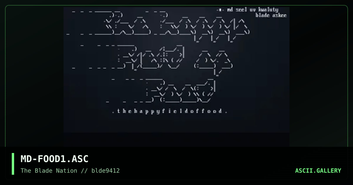 Happy Field Of Food, by mass destruction, 1994