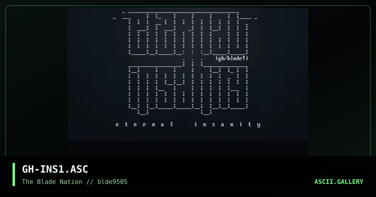 eternal insanity!, by grey hawk, 1995