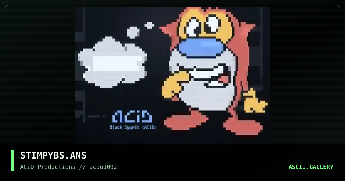 STIMPYBS.ANS, by black spyrit, 1992
