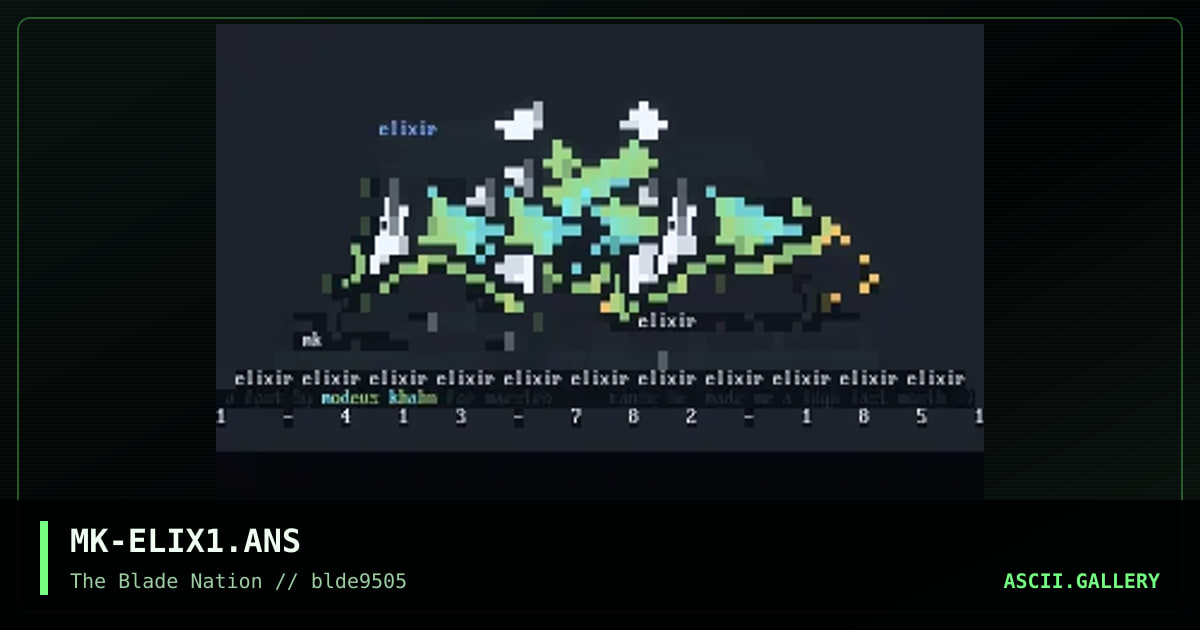 elixir..., by modeus khahn, 1995