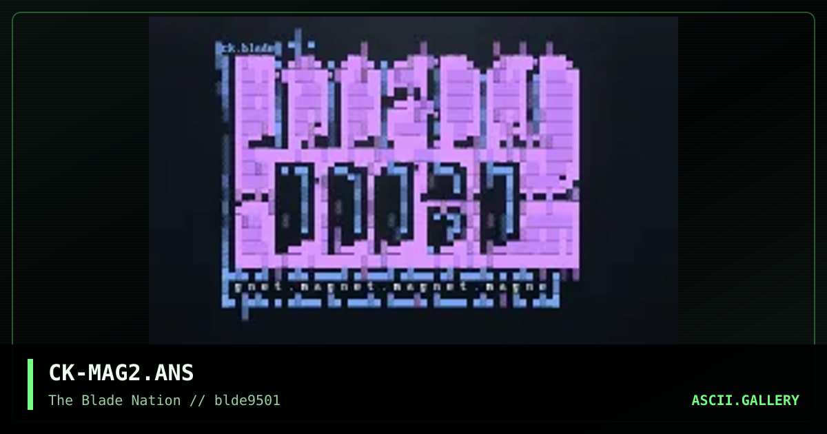 MagNet <r.i.p.> Logo, by chromatik, 1995