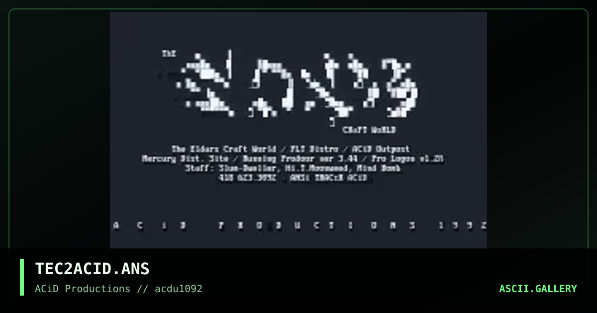 TEC2ACID.ANS, by tracer, 1992