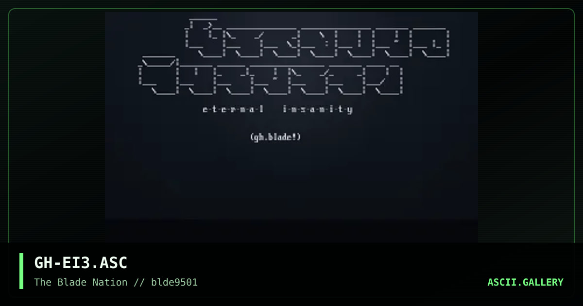 Eternal Insanity Logo, by grey hawk, 1995