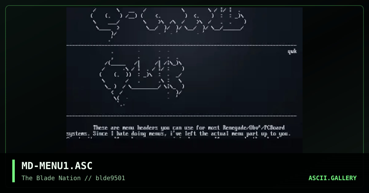 Generic Menus, by mass destruction, 1995