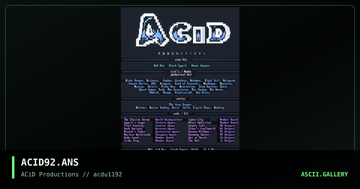 ACID92.ANS, by rad man, 1992
