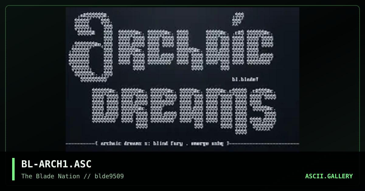 archaic dreams, by belial, 1995