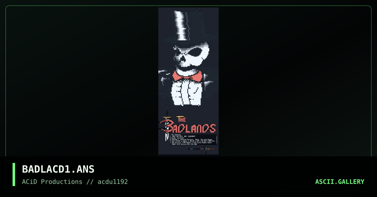 BADLACD1.ANS, by cerebrus, 1992