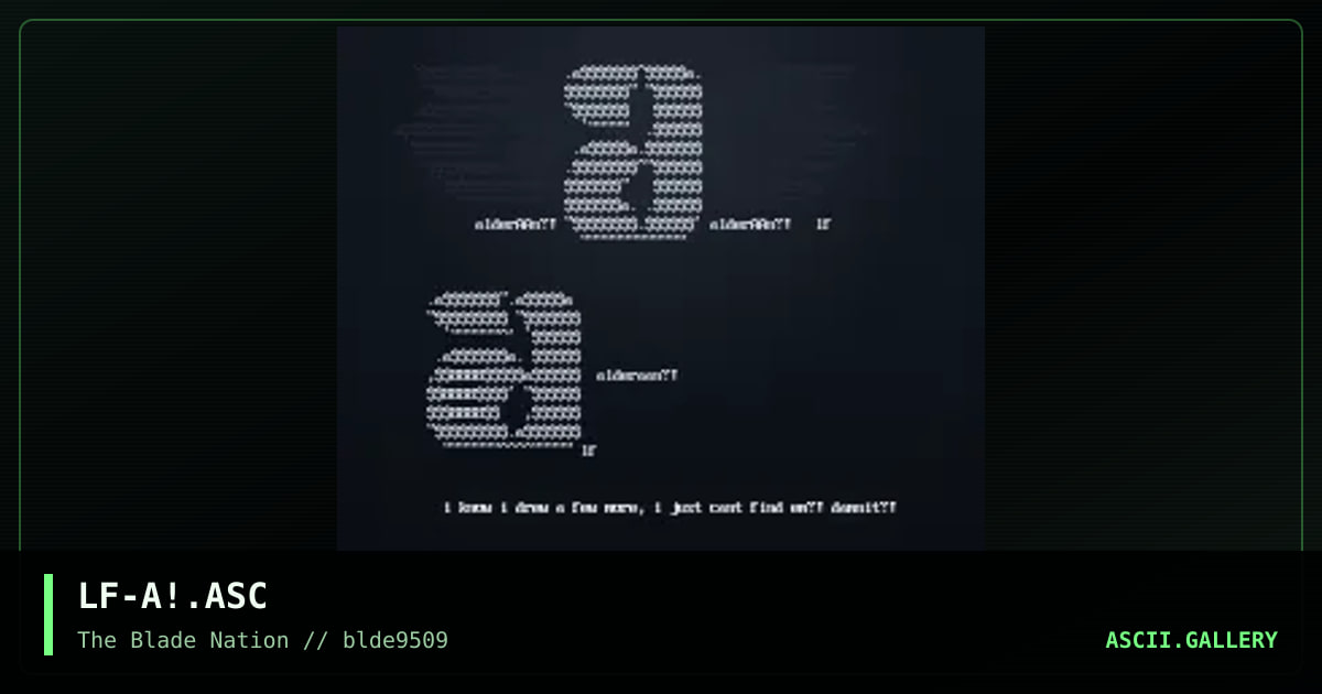 a's for alderAAn?!, by lucifer, 1995