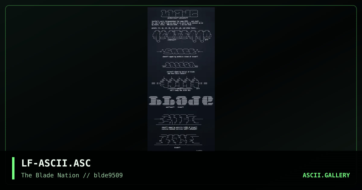 ascii's?!, by lucifer, 1995