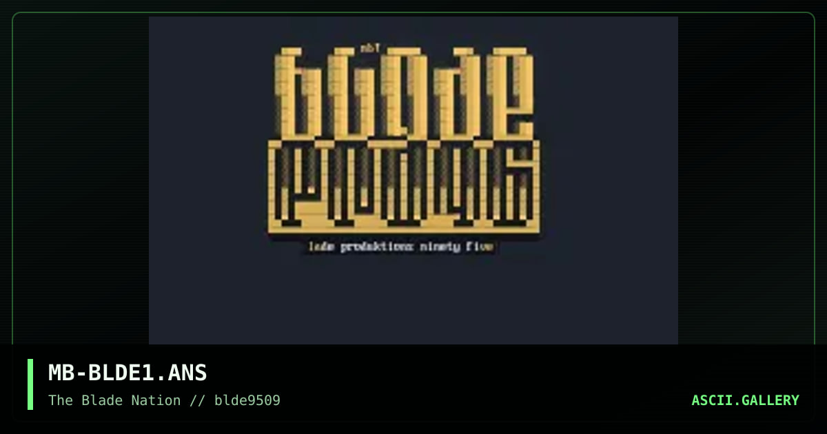 blade logo, by metallic blood, 1995