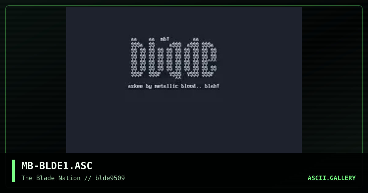 blade!, by metallic blood, 1995