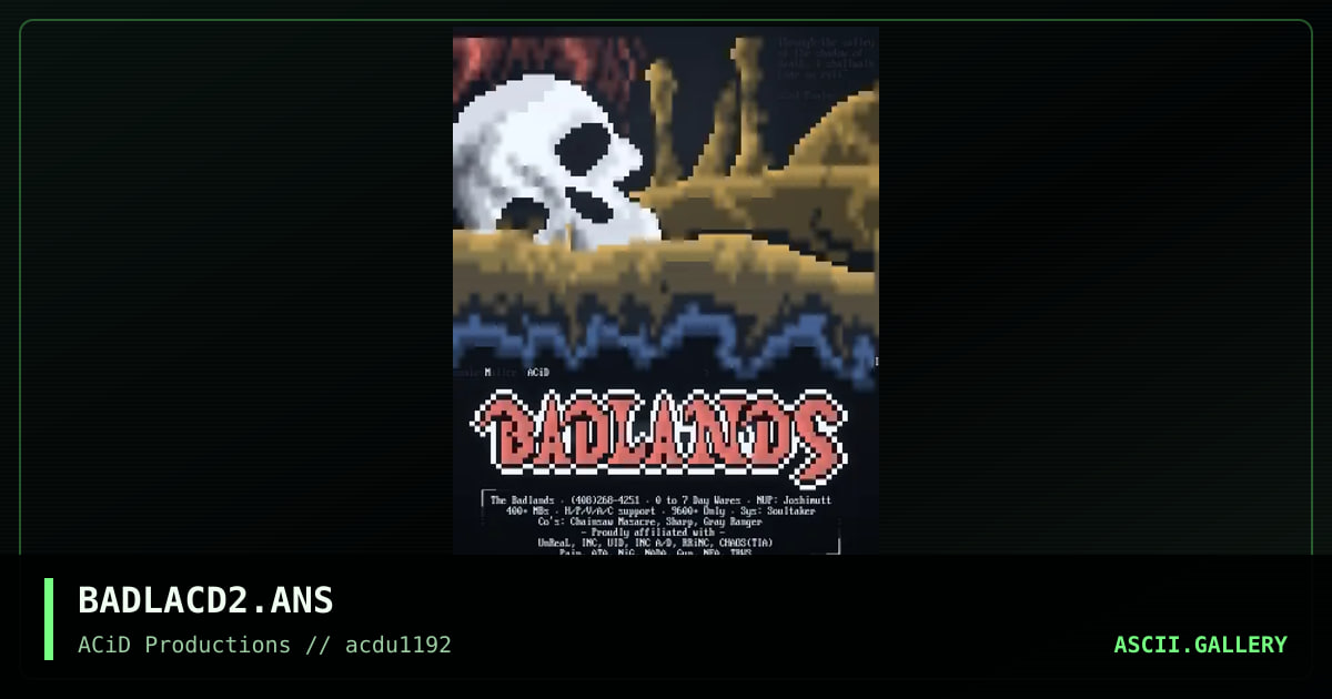 BADLACD2.ANS, by innate malice, 1992