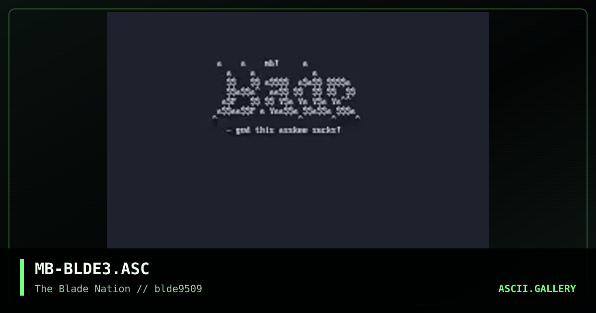 blade productions, by metallic blood, 1995