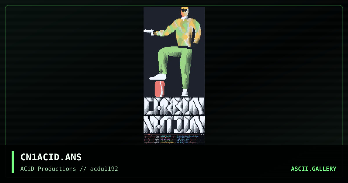 CN1ACID.ANS, by tank, 1992