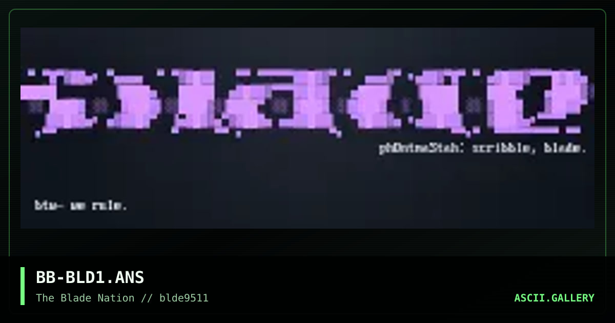 blade promO?!, by scribble, 1995