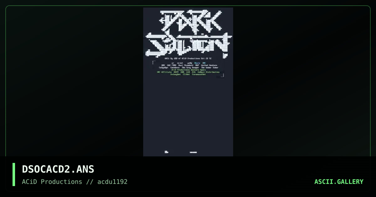 DSOCACD2.ANS, by jed, 1992