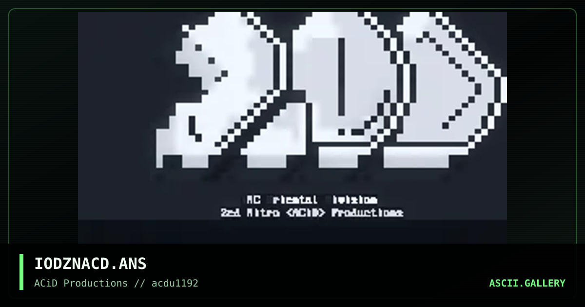 IODZNACD.ANS, by zed nitro, 1992