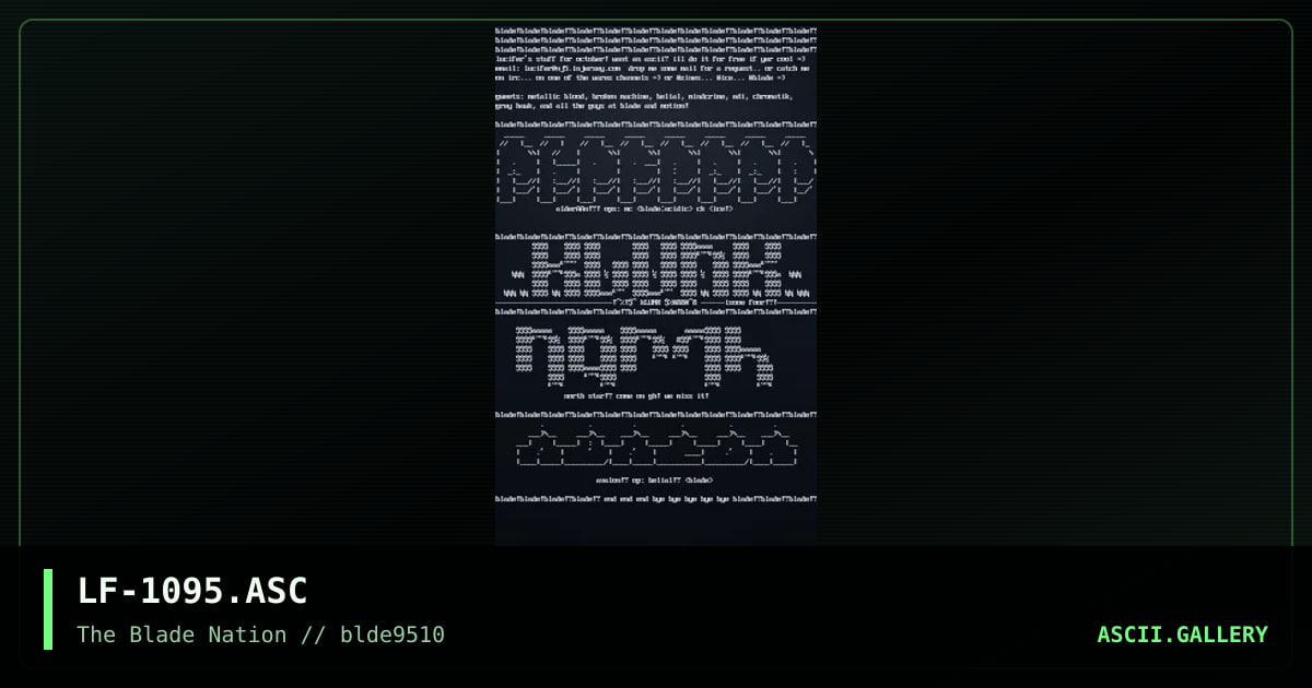 ascii's, by lucifer, 1995
