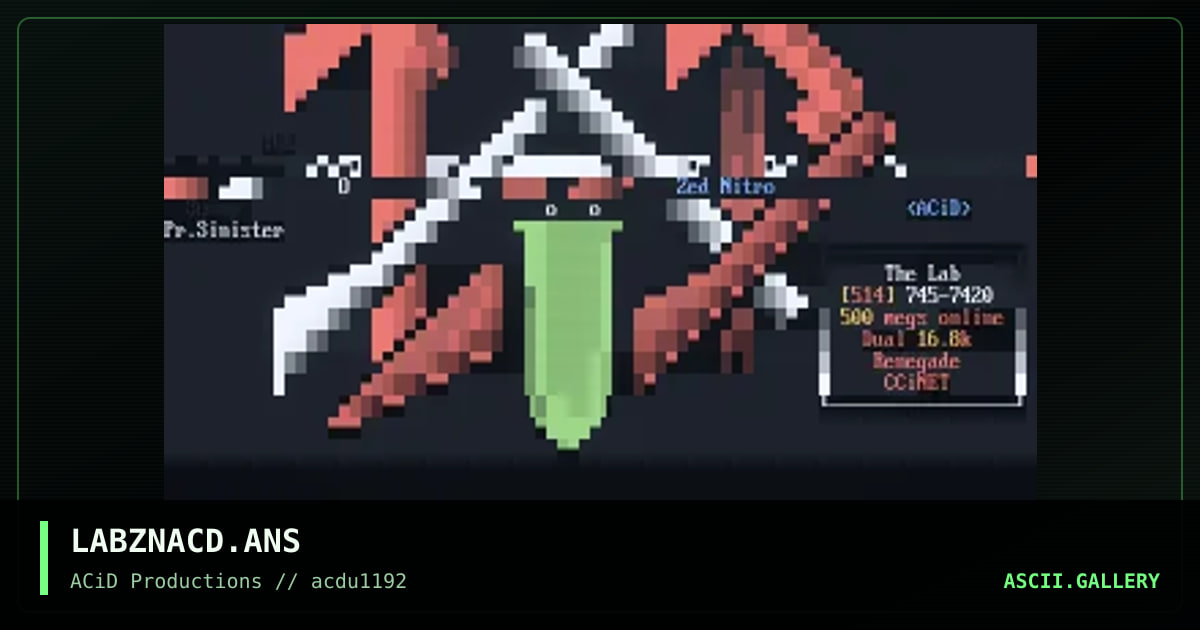 LABZNACD.ANS, by zed nitro, 1992