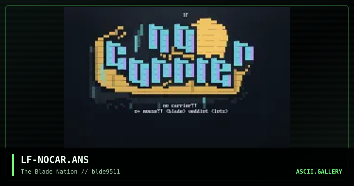 no carrier logo, by lucifer, 1995