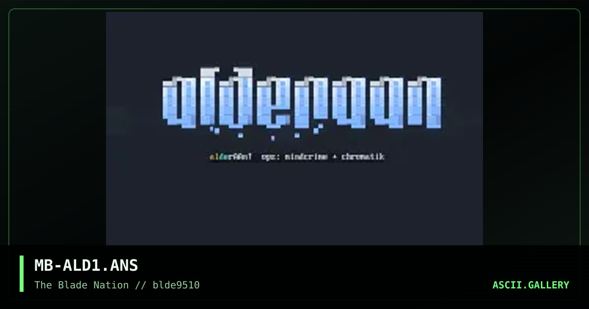 alderAAn!, by metallic blood, 1995