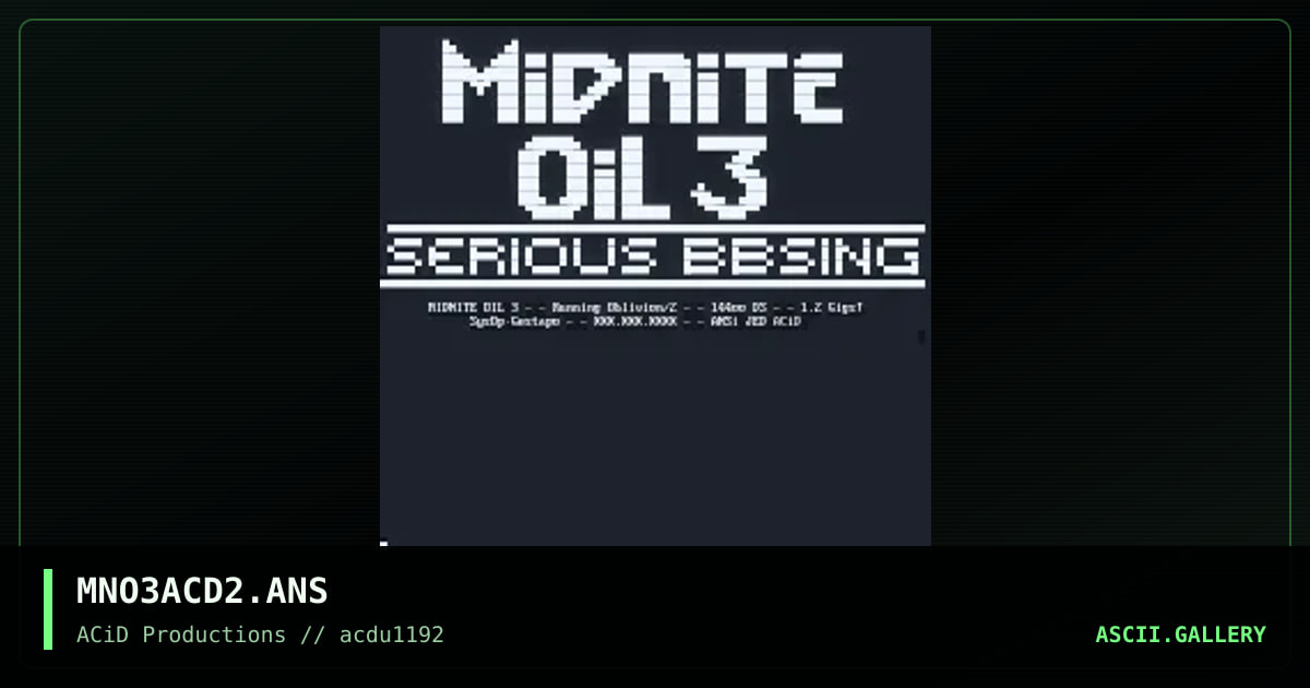 MNO3ACD2.ANS, by jed, 1992