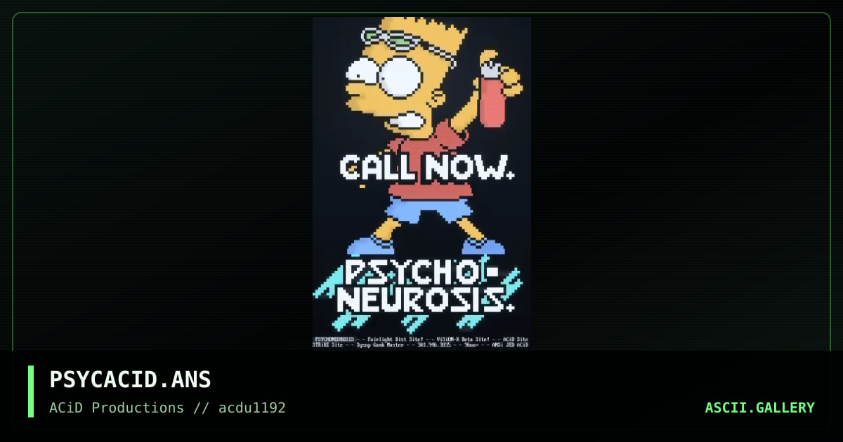 PSYCACID.ANS, by jed, 1992