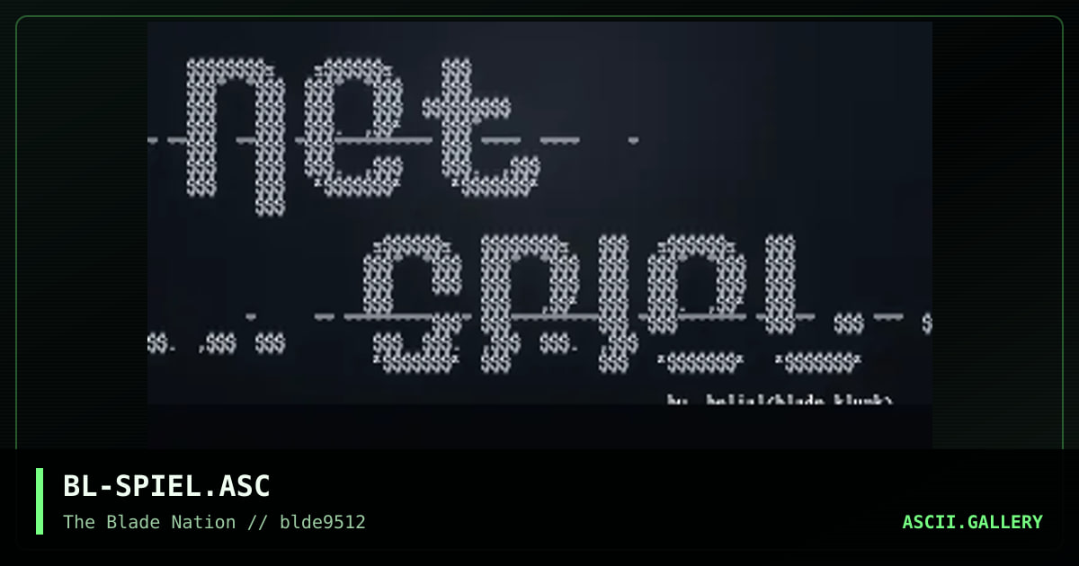 NetSpiel, by belial, 1995