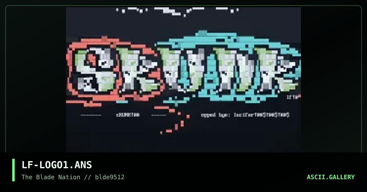 logo cluster, by lucifer, 1995