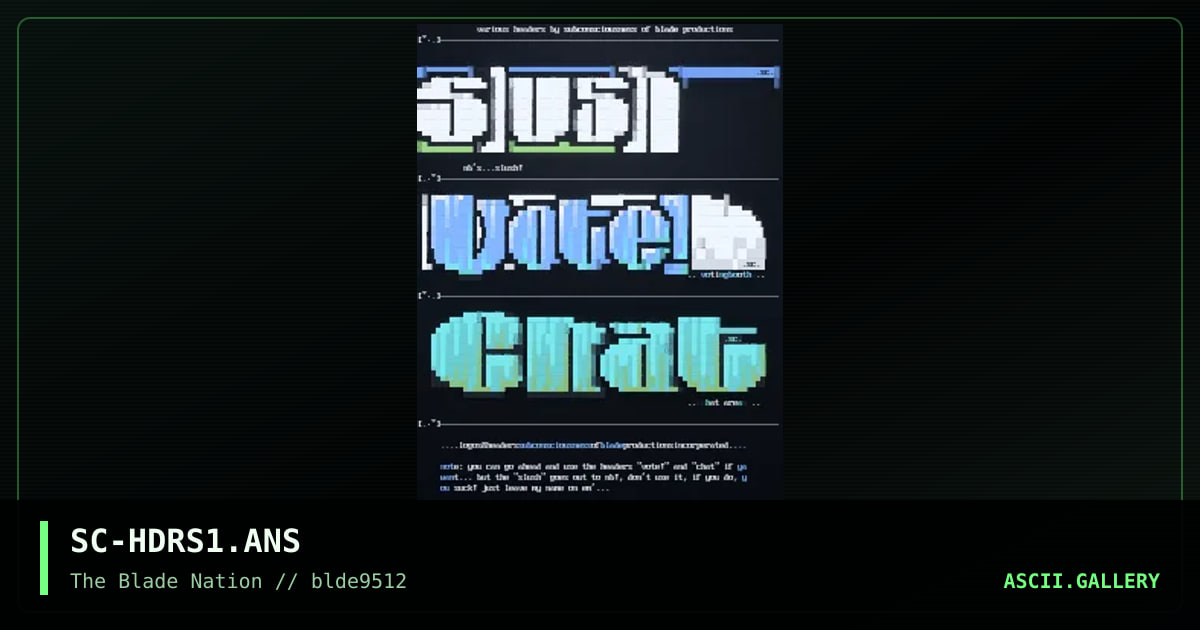 various headers..., by subconsciousness, 1995