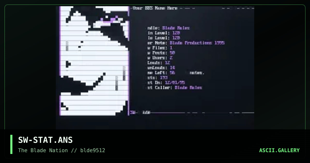 stat screen, by spirit walker, 1995