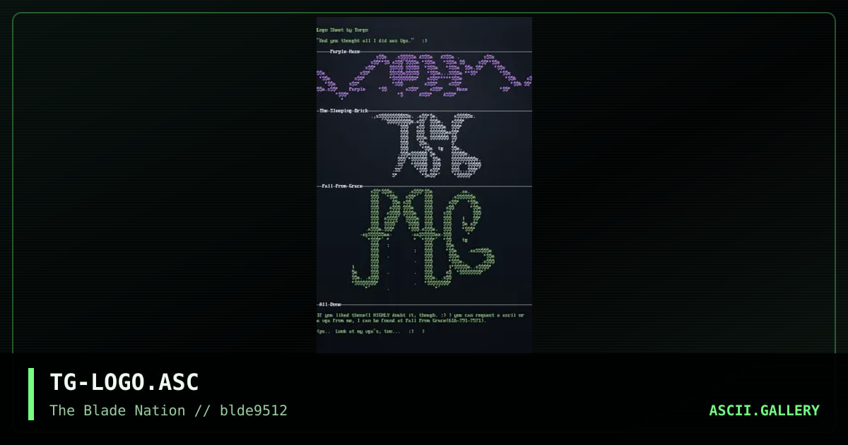 logo sheet, by torgo, 1995