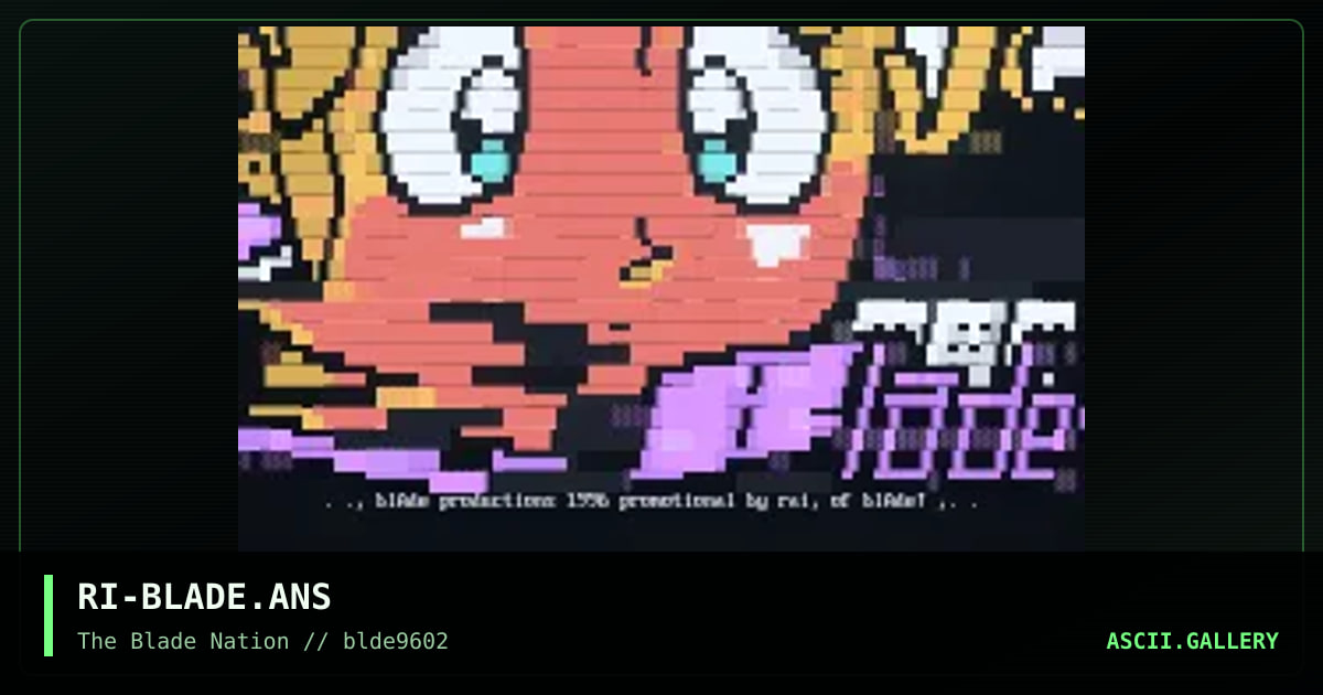 blade productions!, by rai, 1996