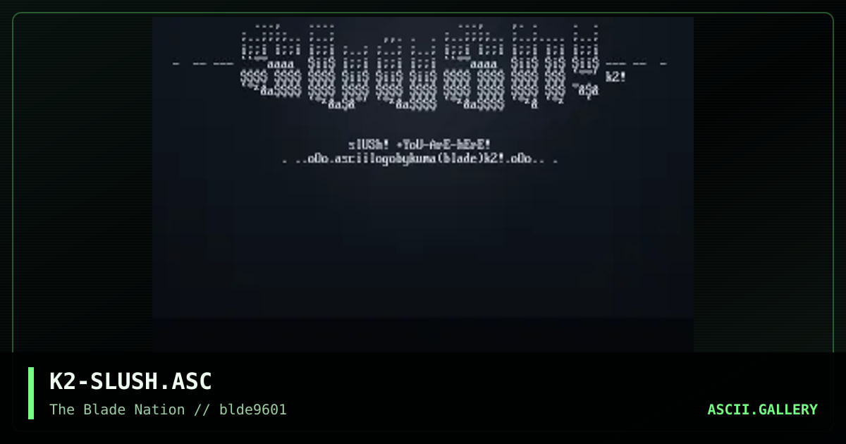 slUSh!, by kuma, 1996