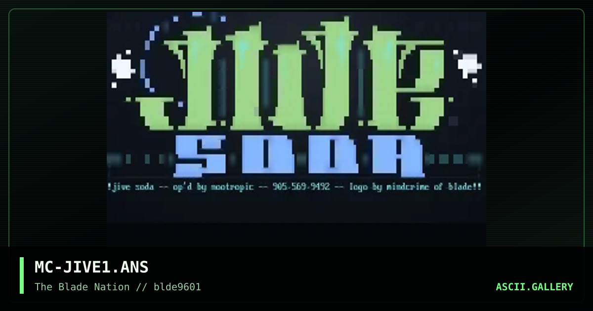 jive soda!, by mindcrime, 1996