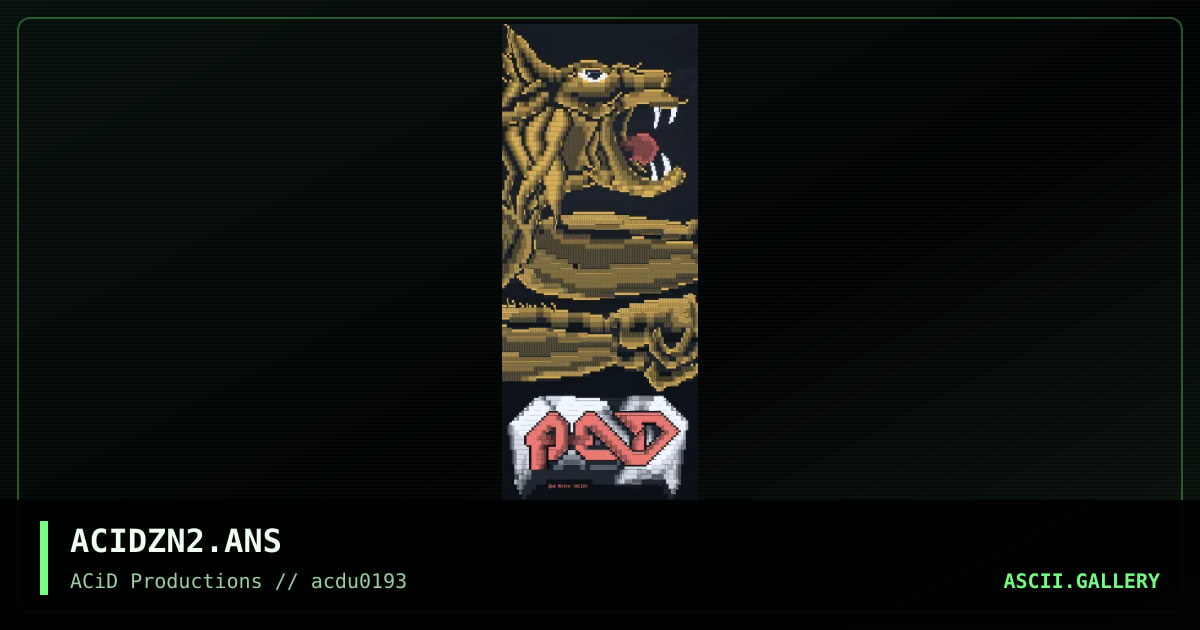 ACIDZN2.ANS, by zed nitro, 1993